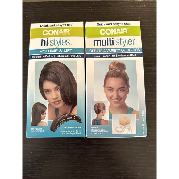 NEW Conair 2 Packs (1) Multi‎ Styler & (1) High Styler Hair Accessories - Picture 1 of 4